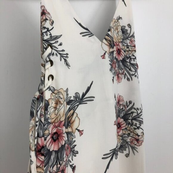 Bishop + Young white floral V neck cami  slip mini dress SP - Picture 9 of 15